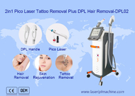 2 In 1 Dpl Machine กำจัดขน Pico Laser Tattoo Removal Beauty