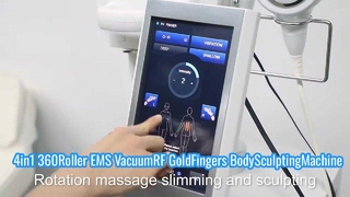 4in1 Face Lifting 360 Roller EMS สูญญากาศ RF Gold Fingers Body Sculpting Machine