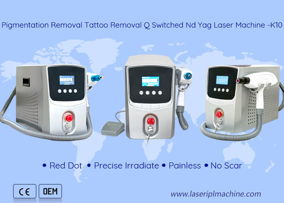 เครื่องสักการดูแลผิวเครื่องลบรอยสักเครื่องกำจัดเม็ดสีแบบพกพา Yag Laser