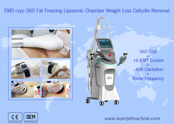สปา 360 Cryolipolysis เครื่องลดน้ําหนัก ไขมันแช่แข็ง Electro Magnetic body Slim กระตุ้นกล้ามเนื้อร่างกาย