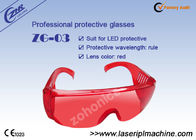 แว่นตานิรภัยเลเซอร์สีแดง 400 นาโนเมตรสำหรับเครื่องฟอกสีฟัน / หลอดไฟ LED