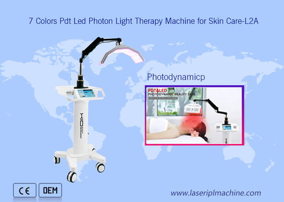 7 สี Pdt Led Photon Therapy เครื่องเสริมความงามหน้าสําหรับดูแลผิวหนัง