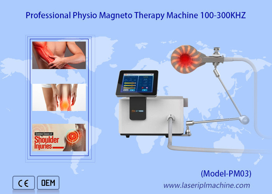 100-300 Khz Air Cooling Magneto Therapy Machine การบาดเจ็บจากกีฬา การบรรเทาอาการปวดข้อ Physio