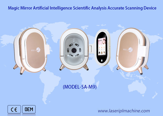 เครื่องสแกนใบหน้าแบบพกพา Ai 20 ล้านเครื่องวิเคราะห์ผิว 3d Uv Magic Mirror