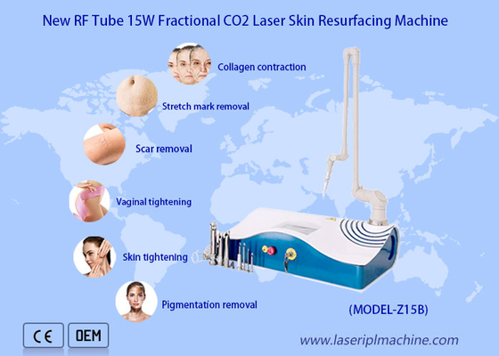 เครื่องเลเซอร์ CO2 แบบเศษส่วนที่ผ่านการรับรอง CE แบบพกพา 2 ใน 1 เครื่องผลัดผิว