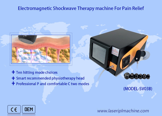 เครื่อง Shockwave แบบพกพาตั้งโต๊ะ 6 บาร์สำหรับการลดน้ำหนักบรรเทาอาการปวด