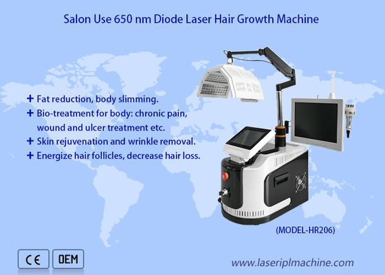 650 Nm Diode Laser Hair Growth Machine เครื่องวิเคราะห์การรักษาผมระดับต่ํา