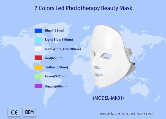 7 สี LED Light Therapy หน้ากากความงามสําหรับการกําจัดรอยขน การดูแลผิว