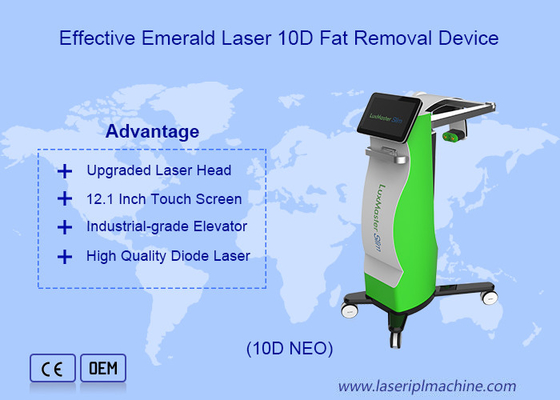 532nm 635nm Emerald Laser ลดน้ำหนักกำจัดไขมันอย่างมีประสิทธิภาพอุปกรณ์ดูดไขมัน 10d