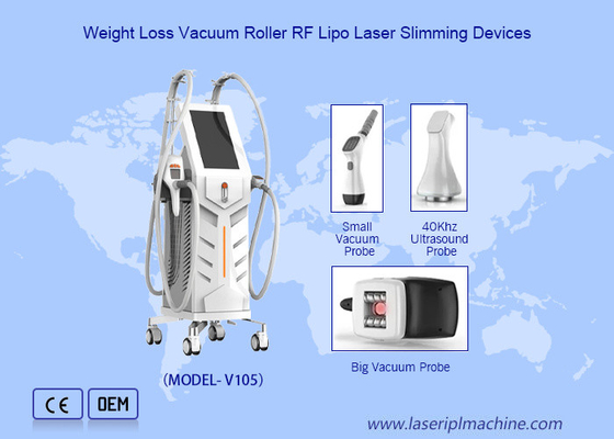 การรักษาด้วยกลมระบายความร้อน 4 ใน 1 Cavitation 40k เครื่อง Rf การกําจัดไขมัน