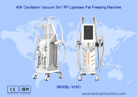การรักษาด้วยกลมระบายความร้อน 4 ใน 1 Cavitation 40k เครื่อง Rf การกําจัดไขมัน