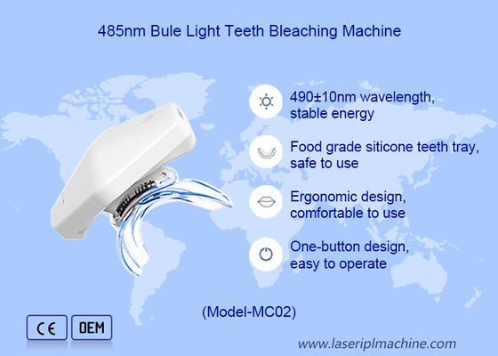 อุปกรณ์เสริมความงามในบ้านที่มีฟังก์ชันขาวฟันสีดํา และแสงสีฟ้าเย็น 465nm-485nm
