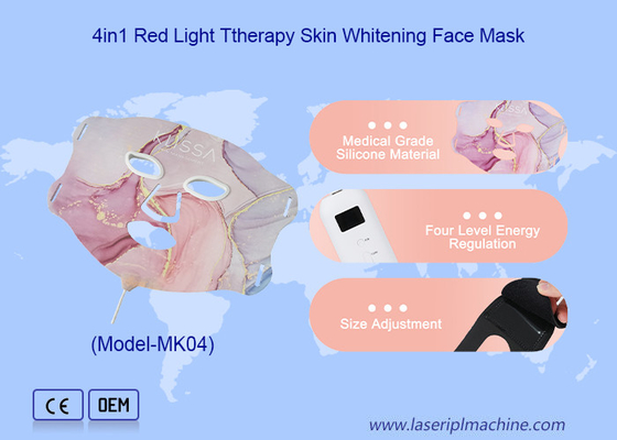 630nm/880nm/590nm/470nm Led Face Mask Light Therapy สําหรับโหมดแสงแดง/เหลือง/น้ําเงิน/อินฟราเรด