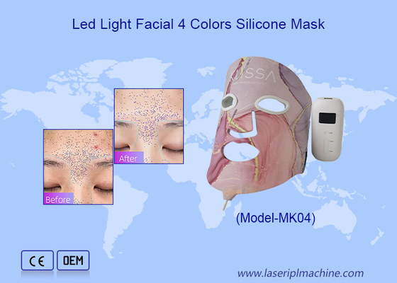 น้ําหนักรวม 13.1 กิโลกรัม การเยียวยาผิวหนัง แสงอินฟราเรด หน้ากากหน้า LED 4 สี