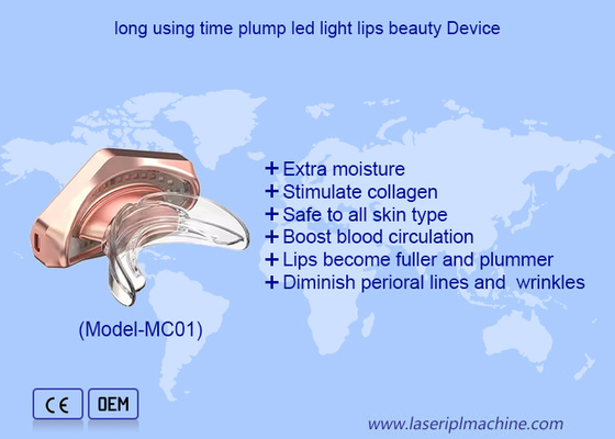 เครื่องฉายแสง LED ที่สามารถชาร์จใหม่ได้ การรักษาริมฝีปาก ซิลิคอน ดูแลริมฝีปาก