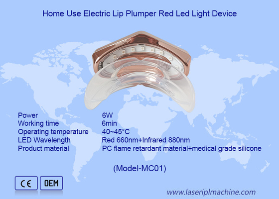 อุปกรณ์รักษาแสงแดง LED แบบเล็ก ชาร์จ USB การดูแลริมฝีปากซิลิโคน