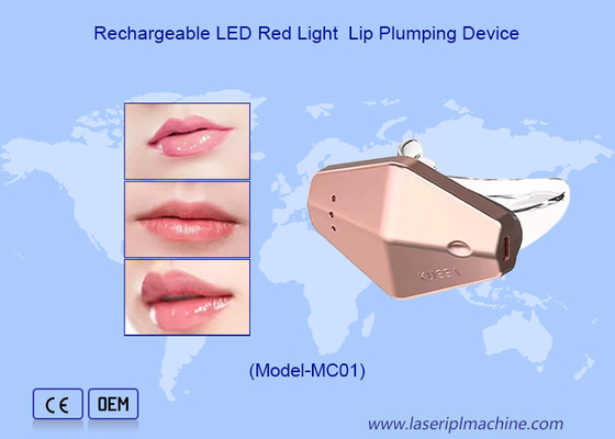 Home Use เครื่องดูแลริมฝีปากสีซิลิโคนไฟฟ้า พร้อมแสง LED ปรับปรุงริมฝีปากแตก