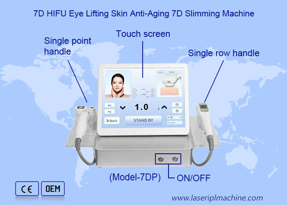 9D Hifu เครื่องลดน้ําหนักร่างกาย ร่างกายและหน้ายก 7D Hifu 12 เส้น