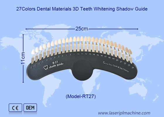 3D Shade Guide 27 สี Comparator การเปลือกฟัน