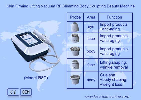 5 หัว Vakuum RF การกําจัดริ้วรอย ร่างกาย sculpting เครื่องความงามที่แน่น