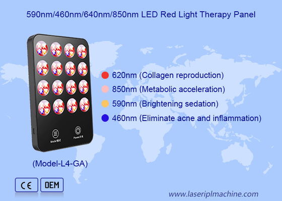การใช้งานในบ้าน การกําจัดวงกลมมืด ป้องกันการแก่ตัว 620nm LED แผ่นบําบัดแสงแดง