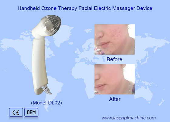 อุปกรณ์นวดไฟฟ้าหน้า Ozone Therapy มือถือ สําหรับการกําจัดสิวริ้วรอย