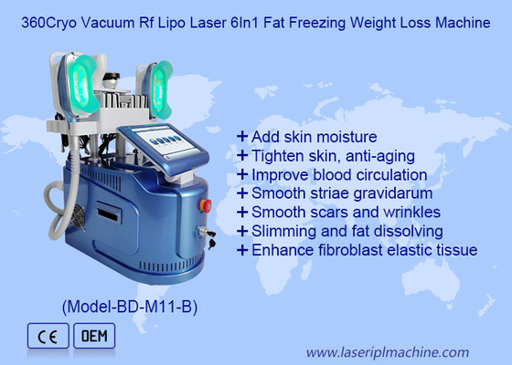360 Cryo Vacuum RF Lipo Laser 6 ใน 1 เครื่องลดน้ําหนักลดน้ําหนัก