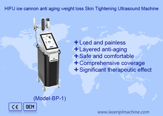 HIFU เครื่องกําจัดริ้วรอย V Line Ice Cryo Ultrasound เครื่องเยียวยาผิว