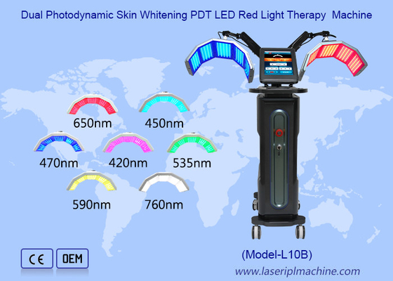 เครื่องบํารุงผิวสีขาวแบบไฟฟ้าไดโนมิกสองแบบ PDT LED