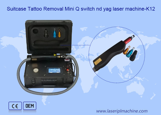 1320nm 10ns กระเป๋าเดินทาง Q Switch Nd Yag Laser Tattoo Removal เครื่องตัดสี