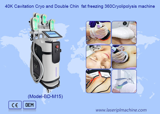 5 in1 Criolipolisis เซลูไลท์ ลด Double Chin เครื่อง Cryo 360 องศา