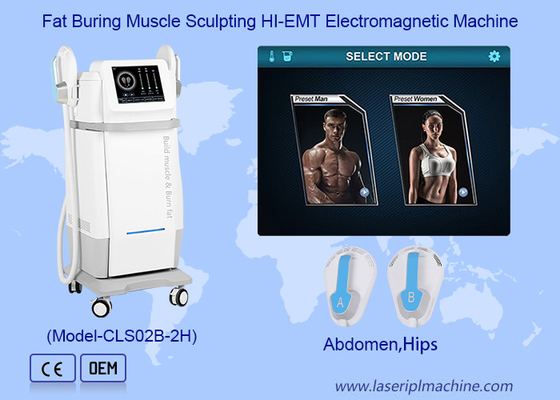 2 แฮนด์พลังงานสูง สร้างกล้ามเนื้อ ไฟไหม้ไขมัน HIFEM เครื่องปั้น