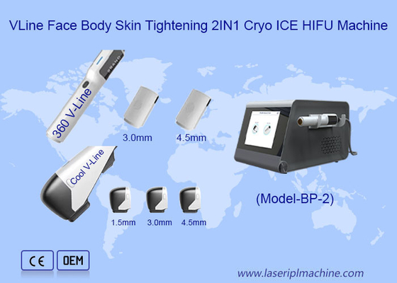 VLine ใบหน้า ร่างกาย ป้องกันการแก่ผิว 2IN1 เครื่อง Cryo ICE HIFU