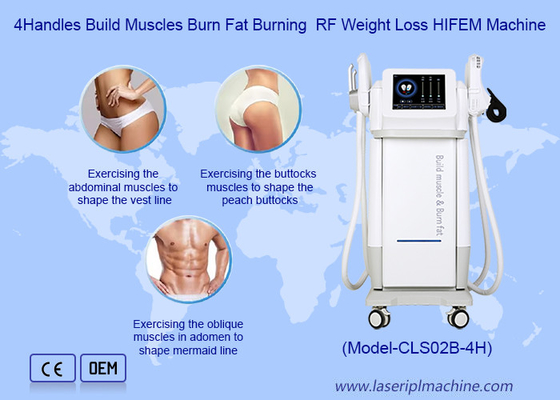 4Handles สร้างกล้ามเนื้อ ไหม้ไขมัน ไหม้ไขมัน RF ลดน้ําหนัก เครื่อง HIFEM