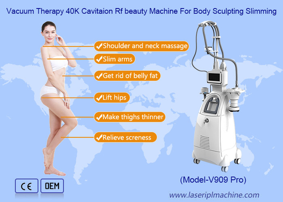 4 ใน 1 360 องศาหมุน 40K RF Vacumm สําหรับลดน้ําหนัก Velashaping เครื่องลดน้ําหนัก