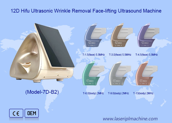 10 แคททริจ 10000 ภาพ Ultra Micro Pulsed Ultrasonic 12D Hifu เครื่อง