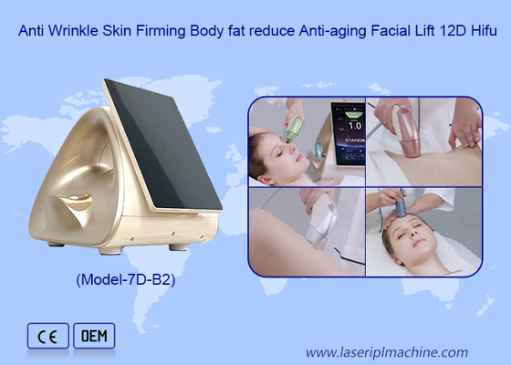 12D HIFU Anti aging สายเรียบเรียบดี ลิฟท์หน้า HIFU เครื่อง