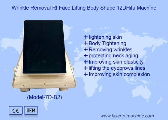 10 แคททริจ 10000 ภาพ Ultra Micro Pulsed Ultrasonic 12D Hifu เครื่อง