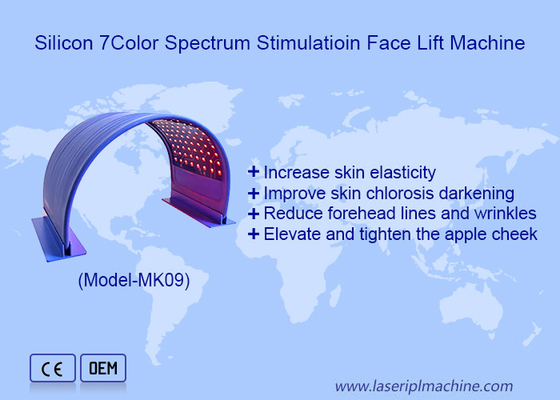 7 สายสี สีผิวผิวขาว เครื่องไฟ LED ซิลิคอนยืดหยุ่น