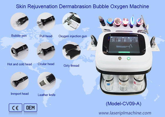 การเยียวยาผิวหนัง Microdermabrasion Bubble Oxygen RF Hydro Aqua Peel Machine เครื่องตัดผิวหนัง