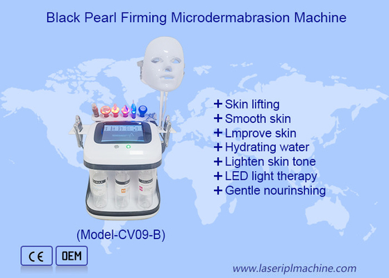 Black Pearl Aqua Peel RF Ultrasonic Oxygen Bubble Hydro Microdermabrasion เครื่องทําความสะอาดลึก