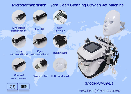 Black Pearl Aqua Peel RF Ultrasonic Oxygen Bubble Hydro Microdermabrasion เครื่องทําความสะอาดลึก