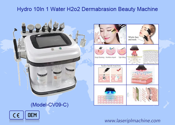 การทําความสะอาดใบหน้า การกําจัดหัวดํา Aqua Jet Peel Oxygen Rf Hydro Microdermabrasion เครื่อง