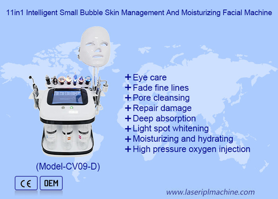 การยกใบหน้า ผสมชื้นใบหน้า Bubble Oxygen RF Hydro Microdermabrasion LED เครื่องผสมใบหน้า