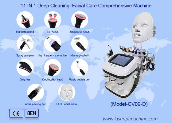 การยกใบหน้า ผสมชื้นใบหน้า Bubble Oxygen RF Hydro Microdermabrasion LED เครื่องผสมใบหน้า