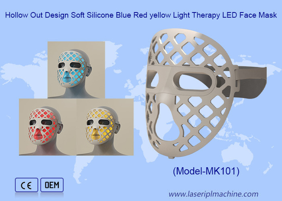 หน้ากากอนามัยซิลิโคนอ่อน 360 องศา พร้อมการออกแบบโฮโล LED สีฟ้าแดง LED Light Therapy