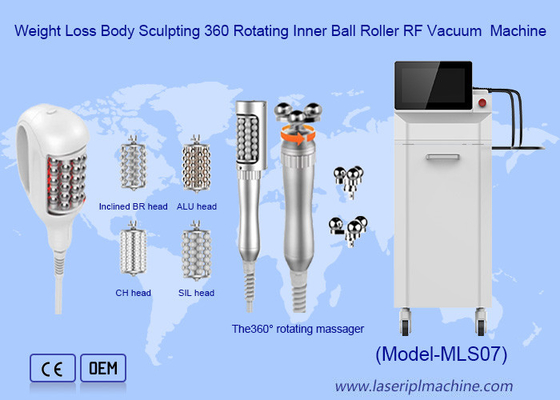 360 องศาหมุน 7 หัว 2 ใน 1 เครื่องนวดร่างกายรูปทรงกลมในกลม Roller RF
