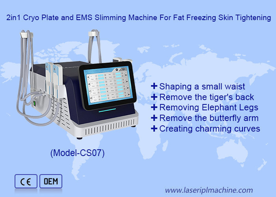 2 ใน 1 Cryo Plate และ EMS เครื่องลดน้ําหนักสําหรับไขมันแข็งผิวกระชับ