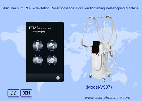4in1 วัคูม RF 40kCavitation รอลเลอร์นวดสําหรับผิว tightening เครื่อง Velashaping