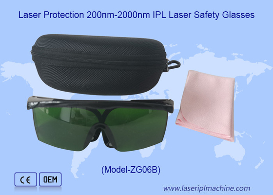 แว่นตานิรภัยสำหรับเลเซอร์ IPL ป้องกันดวงตา OD3+ ขนาด 200-2000nm สำหรับการรักษาด้วยเลเซอร์กำจัดขน